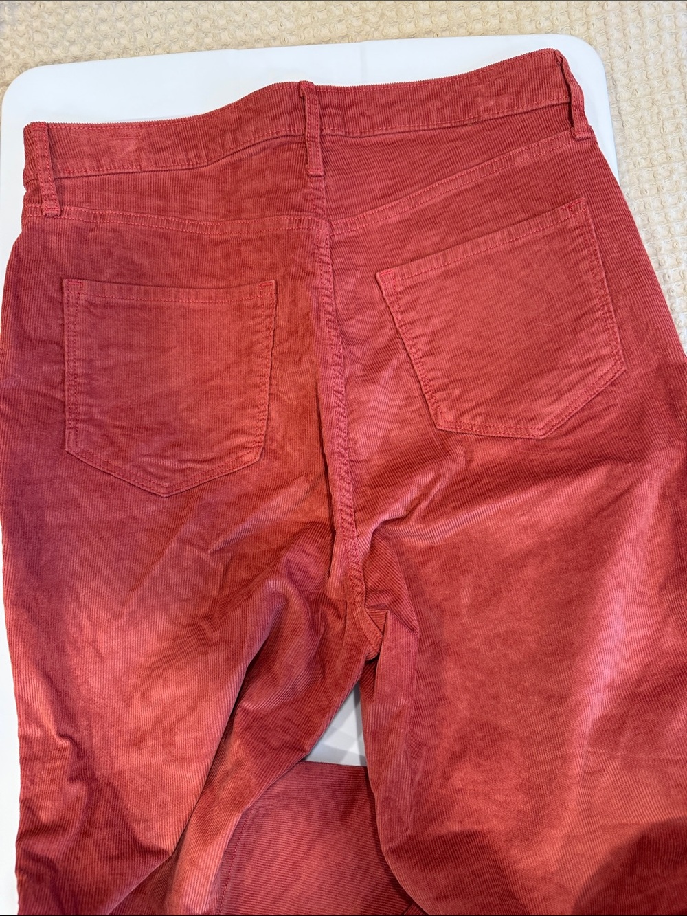 Old Navy Women's Rust Red Corduroy Flare Pants - Picture 4 of 4